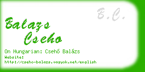 balazs cseho business card